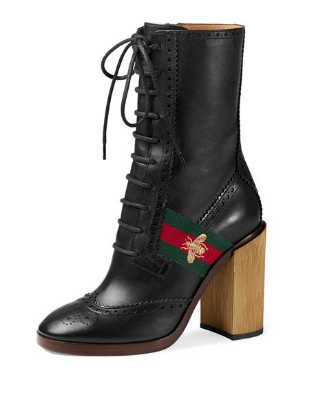 gucci karen lace up boots